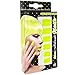 Produktbild NET TOYS 80er Jahre Fingernägel Künstliche Nägel Neon Gelb Fake Nails Airbrush Kunstnägel zum Aufkleben