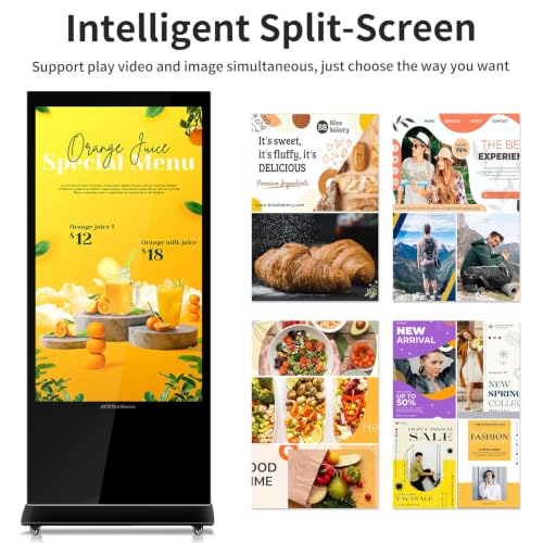 Image of 43 inch Digital Signage Displays, 4K LCD Touch Screen Floor Standing Display