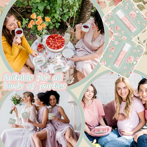 Image of 24 Pcs Tea Party Favors Lip Balm Bulk Women Floral Tea Party Gifts