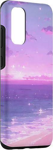 Miniatura 3 de Funda estética Kawaii para Galaxy S20 Pink Beach Sunset LoFi Anime