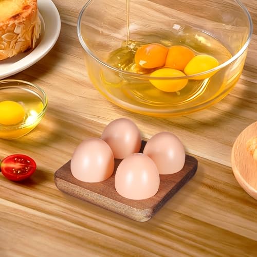 Organizador de huevos de madera resistente a roturas para cocina 5