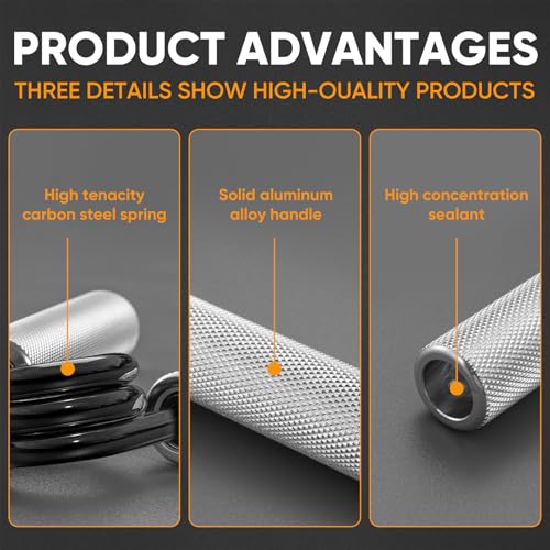 Image of Proberos 50-350lbs Adjustable Hand Grip Strengtheners Set 7-in-1 Hand, Wrist & Forearm Strengthener with Aviation Aluminum Alloy Build, Foam Overgrips for Comfort, Portable for Gym, Office & Travel