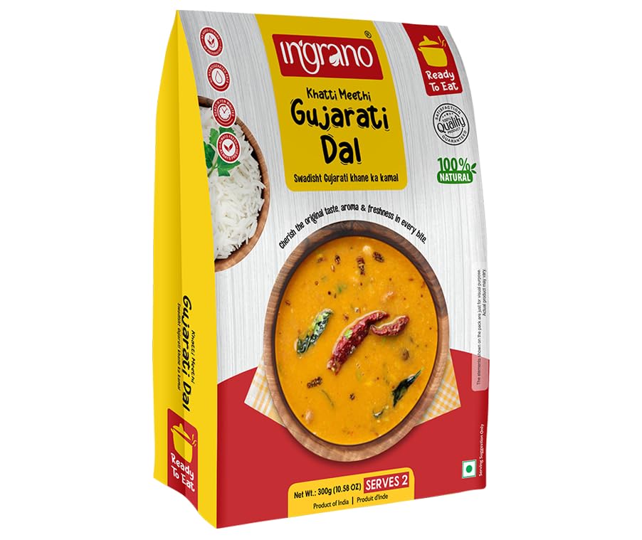 Ingrano Ready To Eat Gujarati Dal | Experience Authentic Gujarati Cuisine Instantly | Serves - 2 to 3 | 300grm (B0D296BXND) Amazon Price History, Amazon Price Tracker