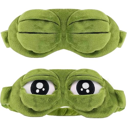 2 Stück Schlafmaske Lustig,Karikatur Schlafen Augenmaske,Nette Augenmaske für Kinder,Schlaf Reise Maske,Geeignet für lustige...