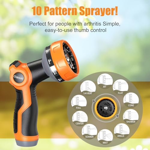 Image of Garden Hose 25FT, Flexible Water Hose with Nozzle Non-Expanding Camper Hose Fabric-covered Garden Hose - Burst-Resistant, Kink-Free, High-Pressure Use for Lawns, Gardens, and Outdoor Cleaning