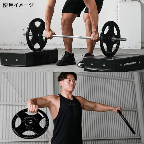 Amazon | [LEADING EDGE] ヘビープレート 10kg 28mm径 ブラック