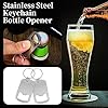Ouligay 2pcs Flat Bottle Opener Keychain, Stainless Steel Bottle Opener, Beer Bottle Cap Opener for Beverage Can Bartender, Beer Lover Gift for Men Boyfriend Birthday Husband Christmas Gifts #1