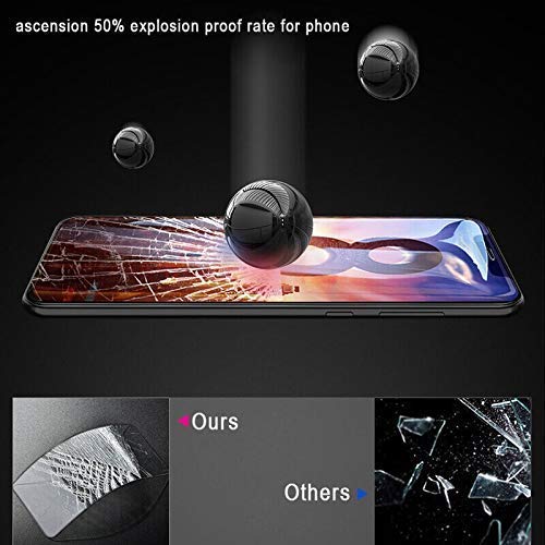 Image of Designerz hub Premium 6D Tempered Glass (Black) - 9H Full Glue Full HD, Shatterproof, Anti Scratch Screen Guard for Realme 3 Pro