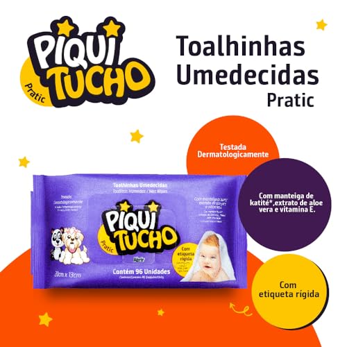 Piquitucho Pratic - Toalhas Umedecidas, 96 Unidades