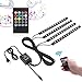 USB LED Streifen Auto Innenbeleuchtung Musik Sync Underdash LED Lichtleiste RGB Wasserdicht LED Stripes, 4x22cm