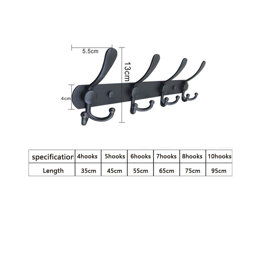 HANGER Kleiderablage Wand Wandgarderobe Kleiderhaken aus Edelstahl Haken 12/15/18/21/24/30 Robe Hut Handtuch Kleiderhalter Schwerlast Aufhänger 3er für Badezimmer Schlafzimmer Toilette Küche Tür Büro