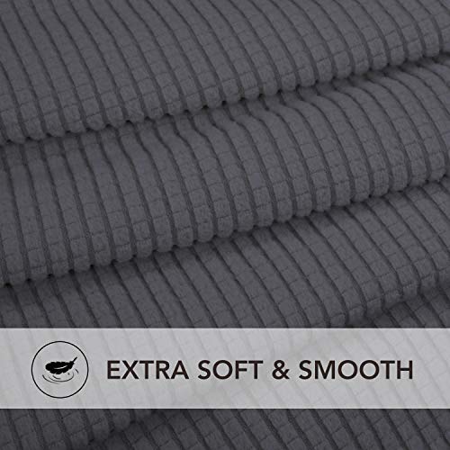 Purefit Stretch Sofa Slipcover – Spandex Jacquard Non Slip Soft Couch Sofa Cover, Washable Furniture Protector With Non Skid Foam And Elastic Bottom For Kids (Sofa, Dark Gray) #TOP4