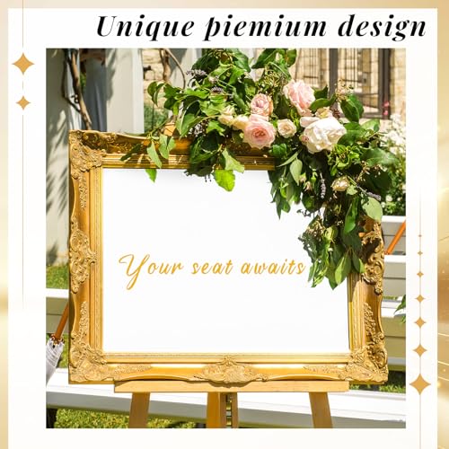 Dunzoom 6 Pcs Wedding Seating Chart Decal 3 Styles Wedding Sign Decor Our Favorite People Your Awaits Find Your Seat Decal for Mirror Table Chart Decoration(Gold)