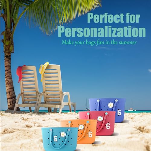 Number Keychain for Bogg Bag, Number 0-9 Charms Accessories Keychain Compatible with Bogg Bag 7