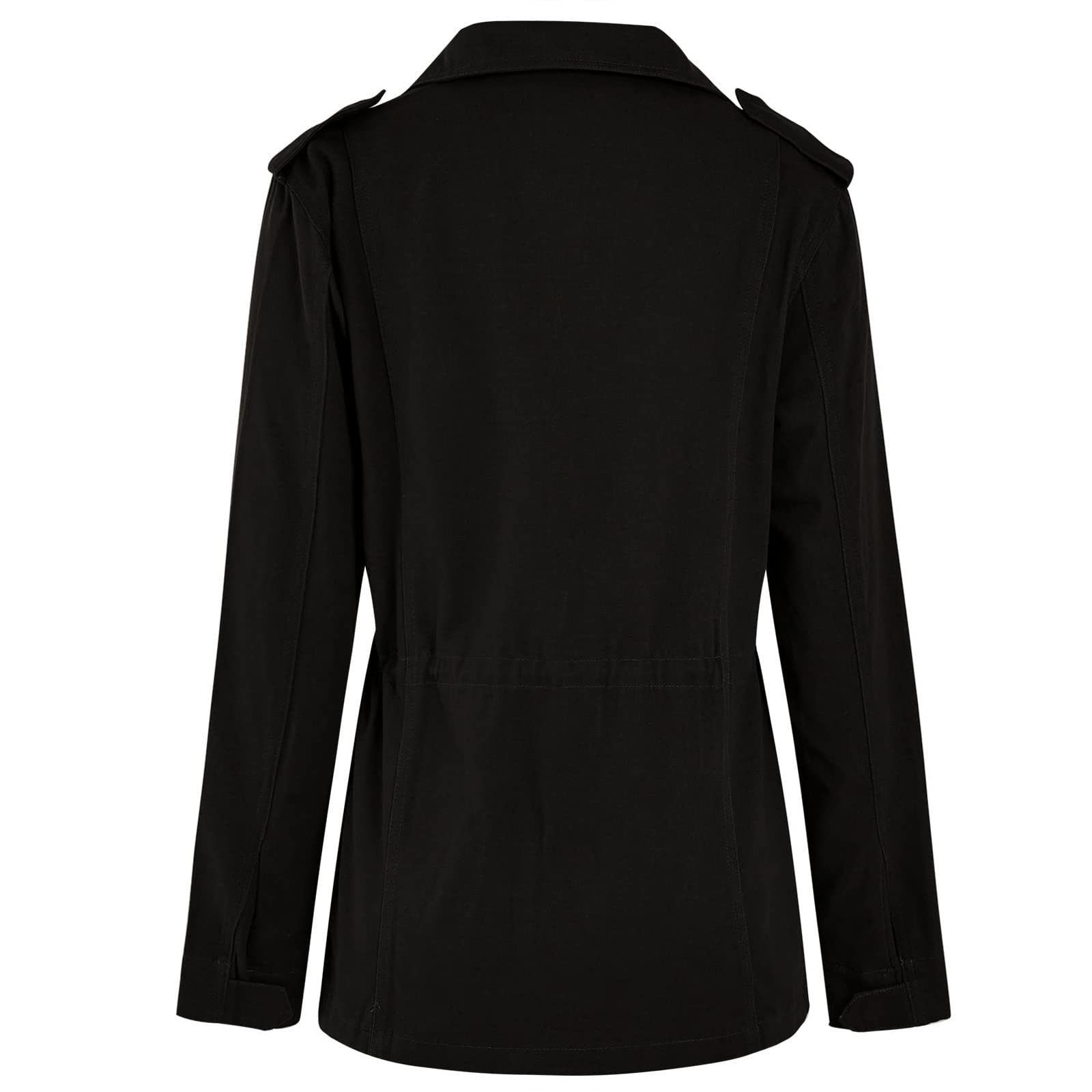 Chaquetas anorak militares informales para mujer, ligeras, estilo safari, con cremallera y bolsillos, para primavera y otoño