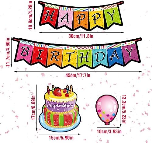 20 Pieces Happy Birthday Bulletin Board Set Birthday Wall Classroom Decoration Cutouts for Calendars Bulletin Boards Classrooms (Black Dot Style) 3 518wcCIpKCL. AC