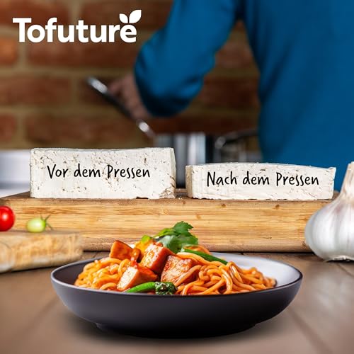 Foto von Tofuture Tofu Press – Das Original, BPA-frei, spülmaschinenfest – Für festeren, schmackhafteren Tofu – Einfach & effizient – Ideal zur Essensvorbereitung – Entwickelt in UK – Für 8-14 oz Tofu