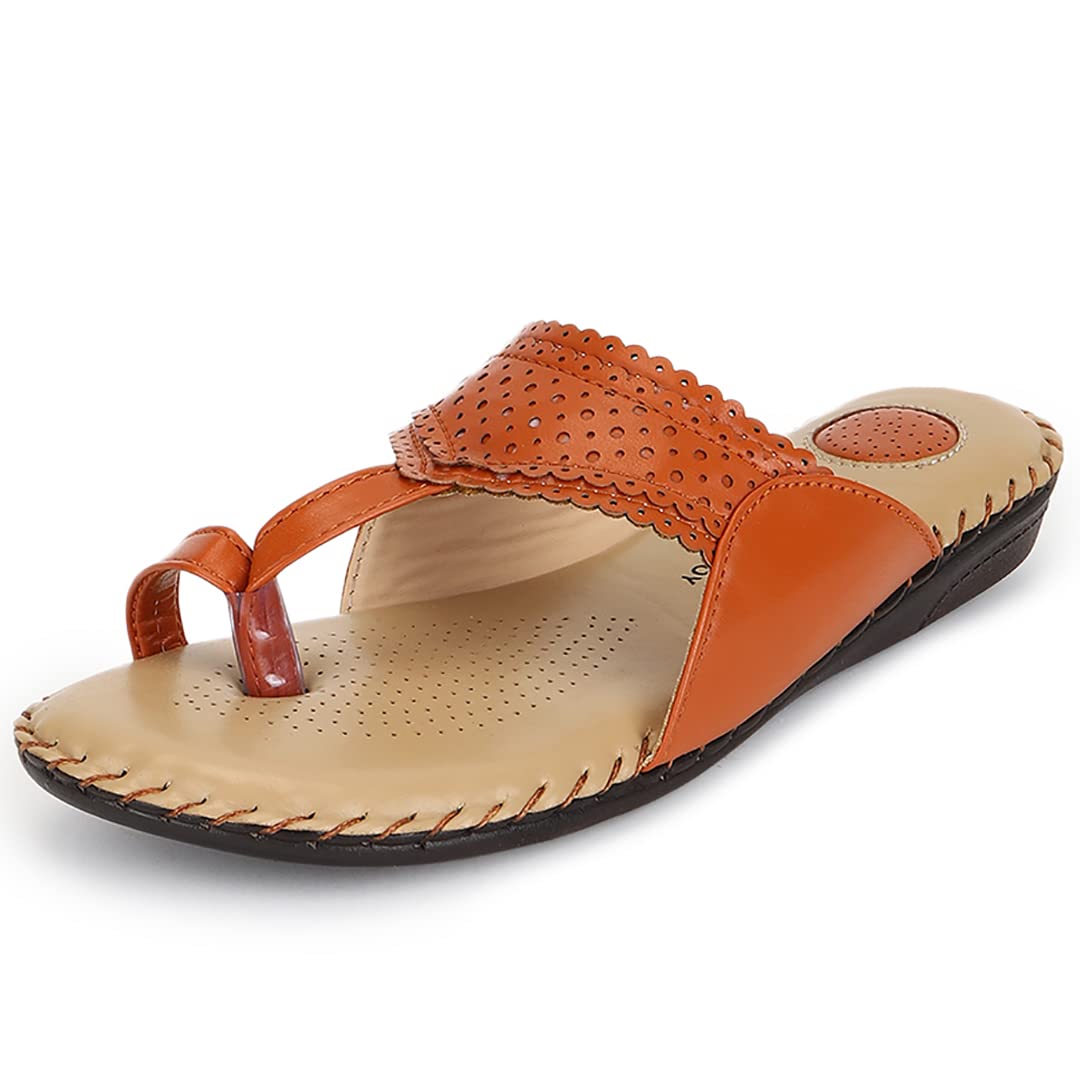 ORTHO JOY doctor slippers | Soft Fancy Footwear for women | Comfortable Chappal for women Brown color (B0B4NV2GJM) Amazon Price History, Amazon Price Tracker