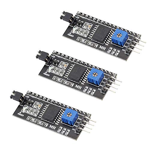 VKLSVAN 3PCS I2C IIC Serial Interface Adapter Plate for LCD Display 1602 and 2004