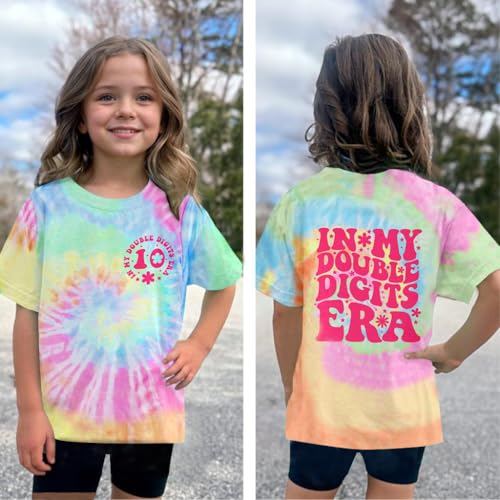 in My Double Digits Era Birthday Girls Shirts 10 Year Old Girl Tshirt 10th Birthday Shirts for Girls Party Gift Tee Tops2