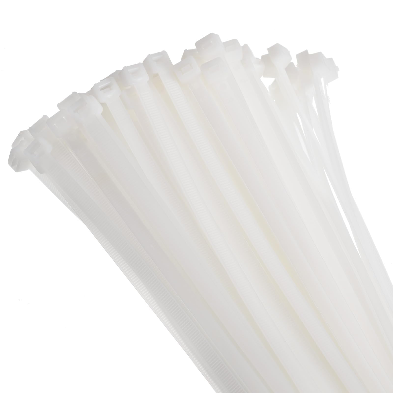 Unifizz 50PCS Cable Zip Ties 760mm x 8.8mm White – Self-Locking Nylon Cable Ties Wraps for Cord Management, Indoor and Outdoor