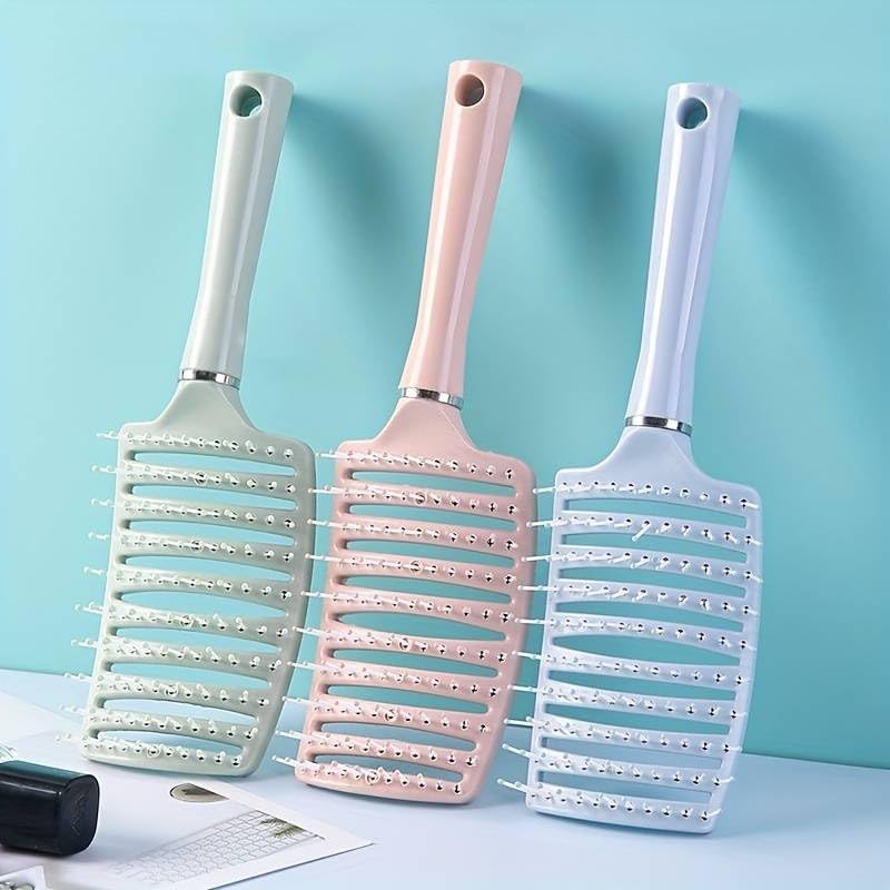 Image of KIMEE Detangling Hair Brush for Women and Men, Painless Curly and Straight Hair Brush for Wet or Dry Hair, Ergonomic Hairbrush Comb for Home, Salon, and Personal Use (Pink)