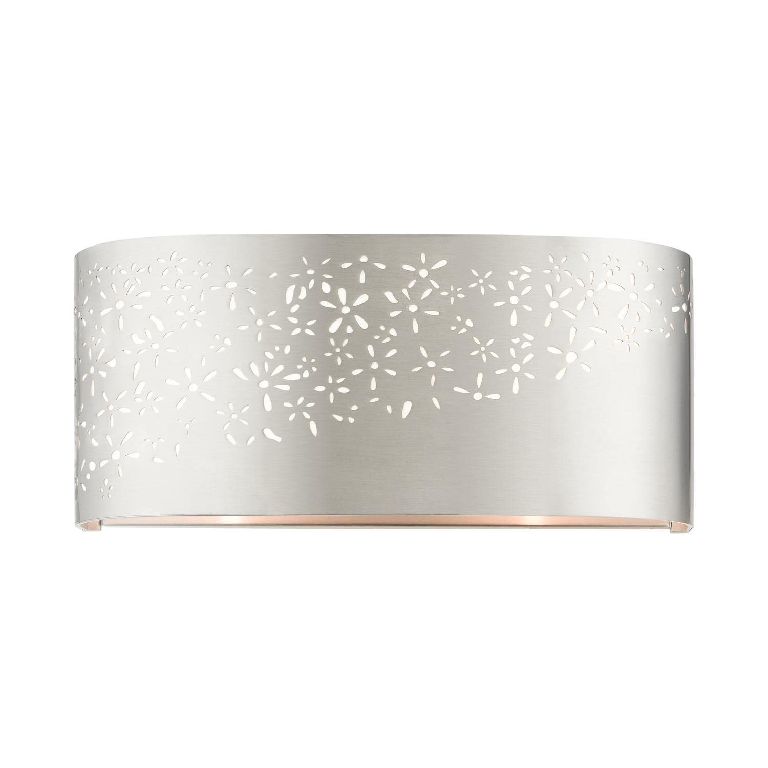 Livex Lighting Noria 2 Light Wall Sconce Brushed Nickel Finish