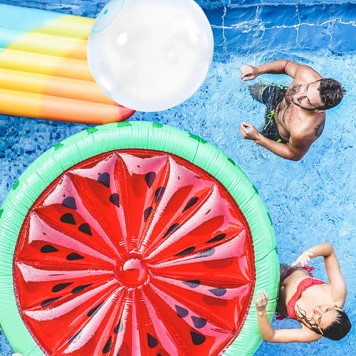 Wasserball, 2 Stück XXL Luftball für Strand und Pool, Mega Bubble Ball für Kinder und Erwachsene, Aufblasbare Wasserballons für Outdoor-Spiele und Party