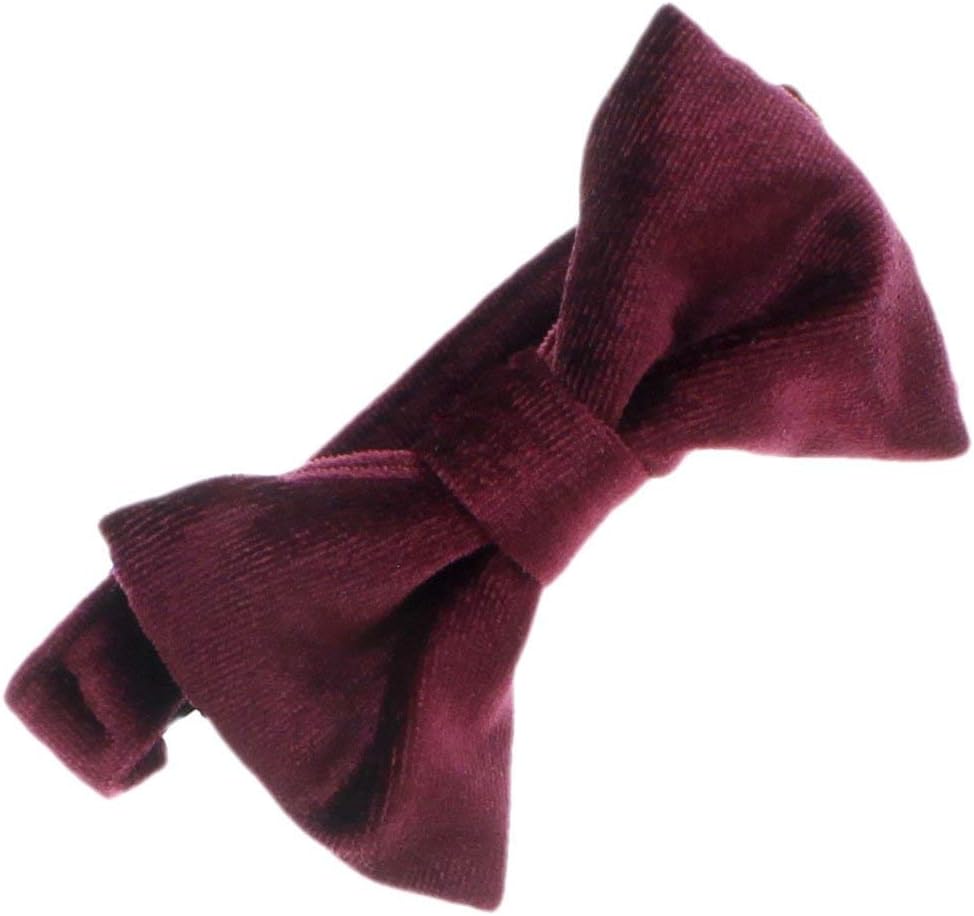 My Lello Velvet Pre- Tied Adjustable Bow Tie Solid Formal Tuxedo Style