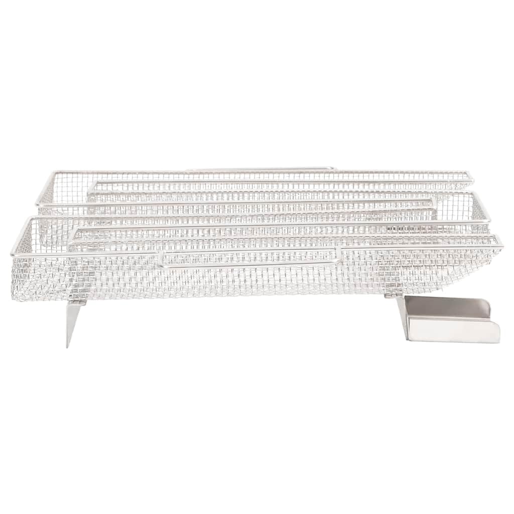 Generador de humo frío de 4 lados de 22,5 cm de acero inoxidable 304 con asas, caja de humo para virutas de ahumado, para pescado, carne, queso, verduras, accesorios para barbacoa