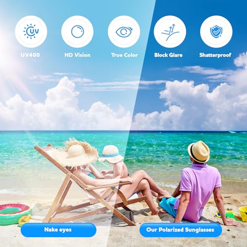 Baby Infant & Toddler Polarized Sunglasses with Strap, UV400 Protection for Boys & Girls 0-24 Months, 3 Pack 6