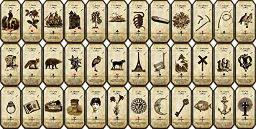 Baralho Cigano com Significados. 36 Cartas. Oráculo. Jogo de Cartas. Naipes e Respostas.