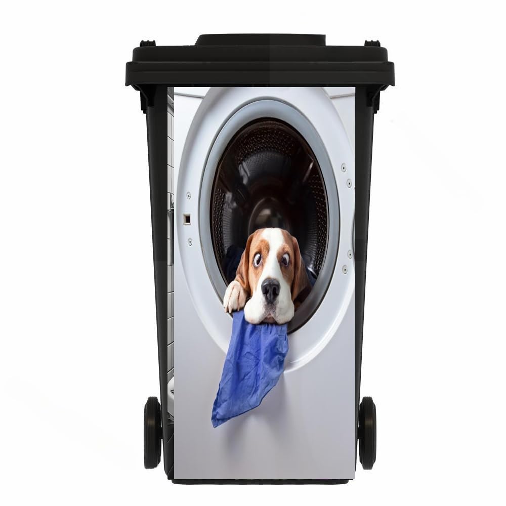 WRYXPL Large Animal Wheelie Bin Stickers, Waterproof PVC Self-Adhesive Dustbin Stickers, for Outdoor Waste Management Decor Decals