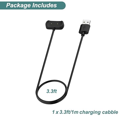 Miniatura 7 de Kissmart Cable de carga para Amazfit Bip 5, Bip 3, Bip U, T-Rex Pro, GTS 4 Mini, GTS 2, GTS 2 Mini, GTS 2e, GTR 2, GTR 2e, GTR Mini, activo, cable