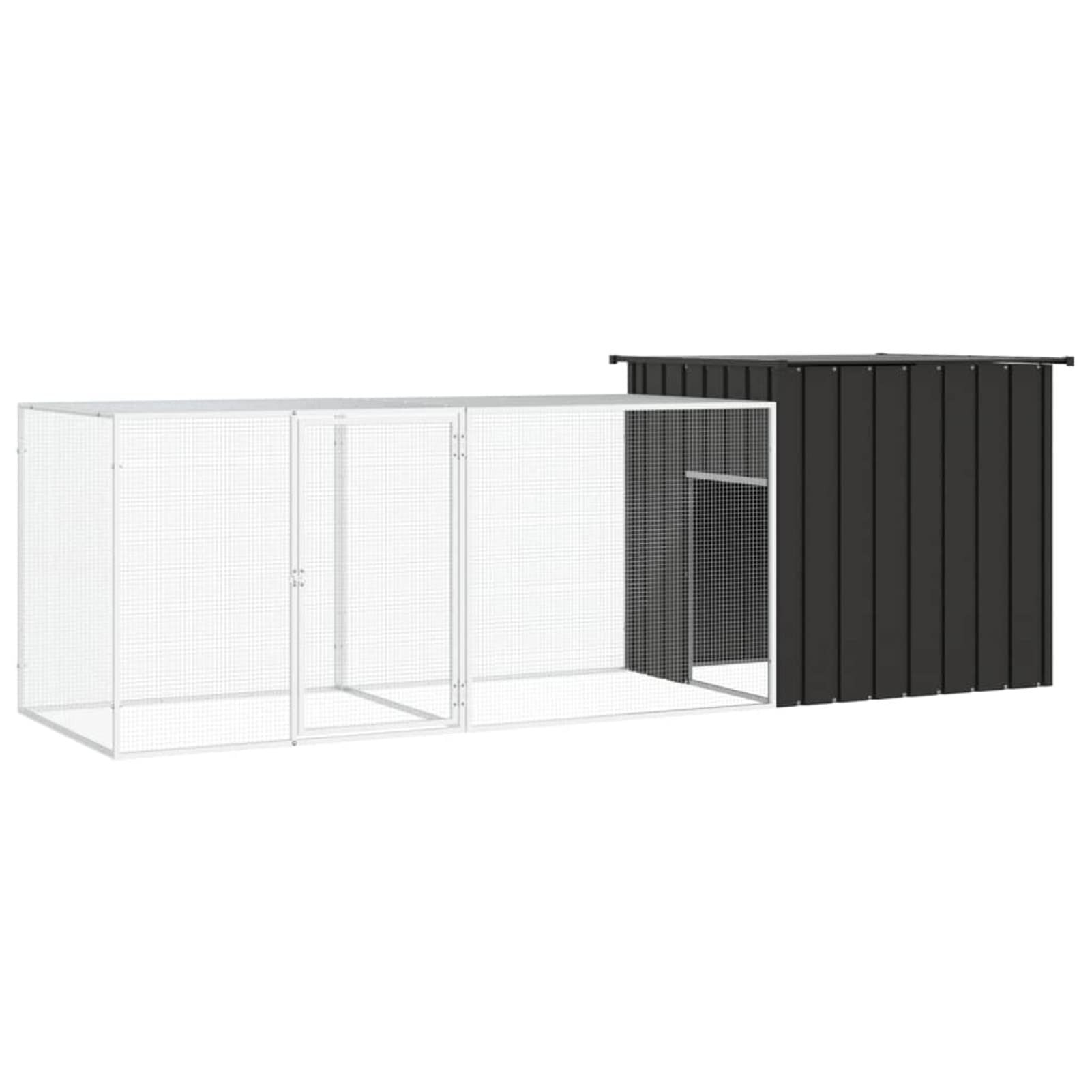 LAPOOH Jaula de gallinas Acero galvanizado Antracita 300x91x100 cm, Jaulas para Conejos, Jaula Cobaya, Jaula Hamster, Jaula para Gatos, Jaula Chinchilla, Recinto para Conejos - SPU:3106452