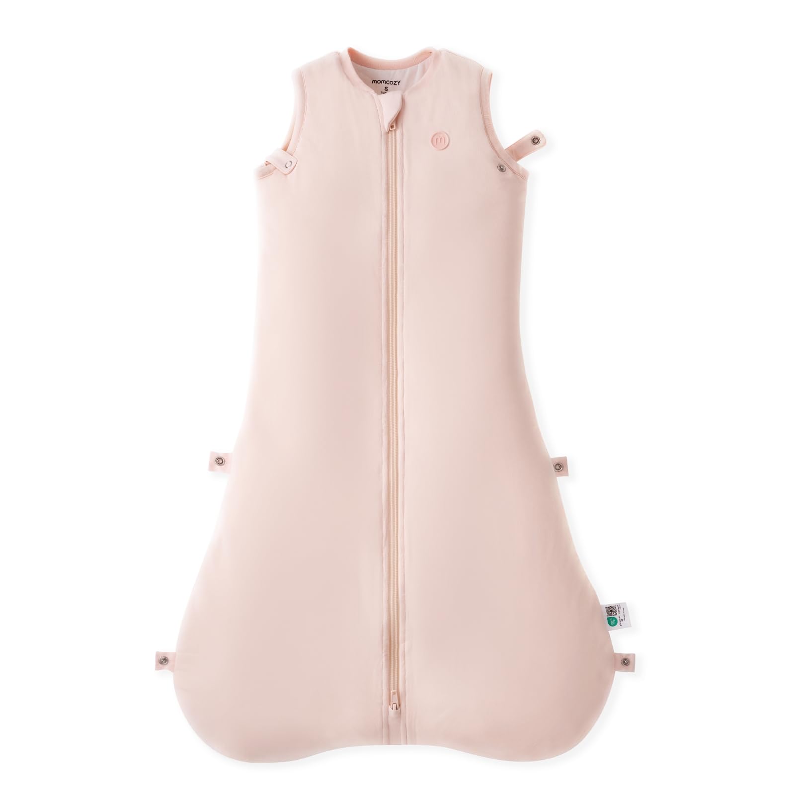 Momcozy Schlafsack Baby 1,5 TOG- Wolkenweicher Bambus mit 1,5 TOG, tragbare Decke mit stützender Plüschfüllung, Zwei-Wege-Reißverschluss für einfaches Windelwechseln, 0-6 Monate,Rosa