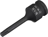 Vista 6 de uxcell T20 Impact Torx Bit Socket, 3/8" Square Drive 2.362 in Longitud CR-MO Tamaños métricos