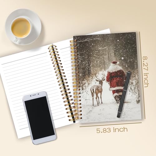 Carnet de notes à spirale renne de Noël 14x21 cm - 2