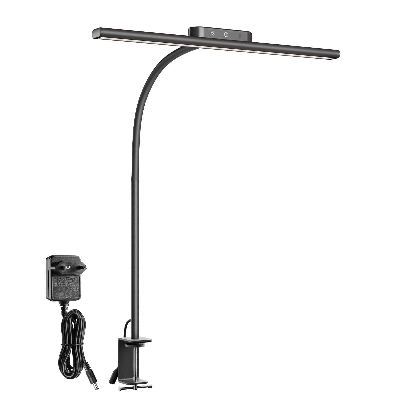 Lepro Lampada da Scrivania LED con Clip Touch 25 Modalità,700LM,Grigio