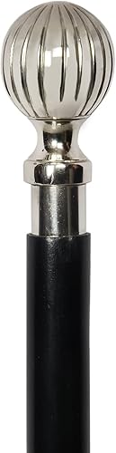 Zubaida Nauticals Bastón de madera 37 pulgadas, madera de Sheesham negro ébano vintage decorada con mango redondo, 37 pulgadas