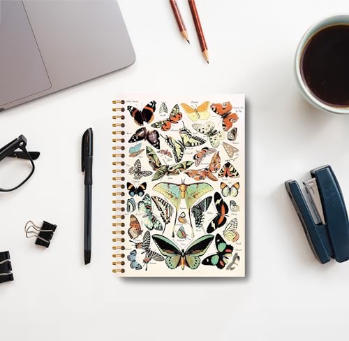 Carnet de notes Boho Moth A5 à spirale de 164 pages pour sorcière - 2