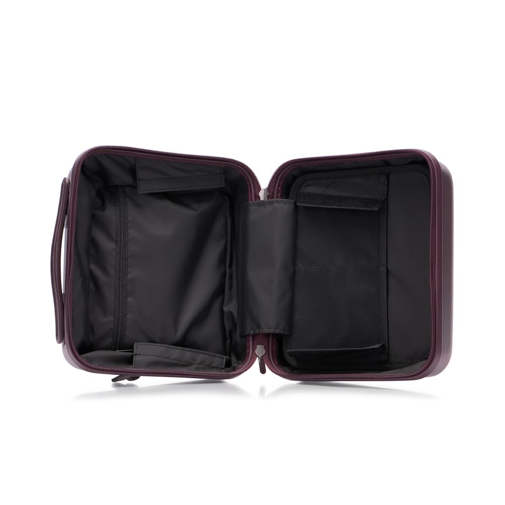 MANDARINA DUCK borsa trucco Logoduck + Beauty Case Choco Ice viola scuro