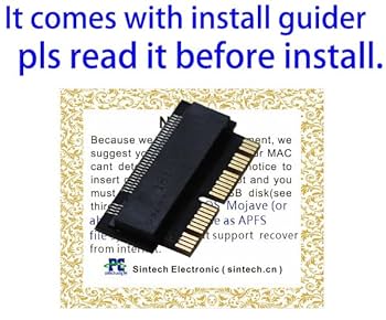 Macbook 用 新品 NVMe SSD 1TB 取付アダプター付き② Amazon | INDMEM 1TB NVMe PCIe内蔵SSD Mac専用アップグレード