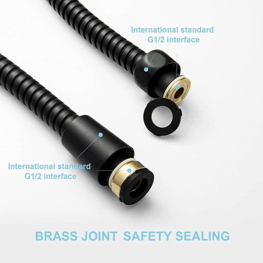 Mangueras de baño Manguera de ducha de acero inoxidable antitorsión y antifugas de 1,5 m for grifos de cocina y baño (1 pieza)