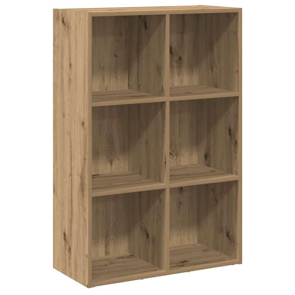 Générique Klasyczna szafka na książki, elegancki design, 6 przegródek do przechowywania książek, czasopism DVD, wytrzymały regał inżynieryjny, uniwersalna półka do umieszczenia