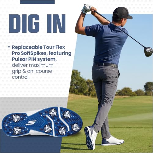 Image of Skechers Men's Prestige Slip-Ins Golf Shoe | Golf, Waterproof, Slip-ins, Arch Fit, ECO FLIGHT Cushioning, Premium Leather, Lightweight