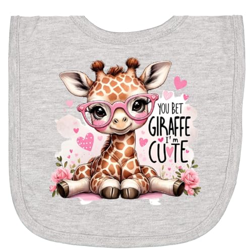 inktastic You Bet Giraffe I'm Cute Newborn Bib