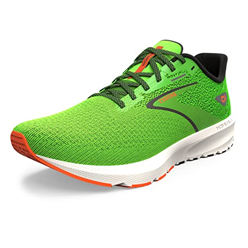 Brooks 1104091D308 Launch 10 Sneaker Herren Green Gecko/Red Orange/White EU 42.5