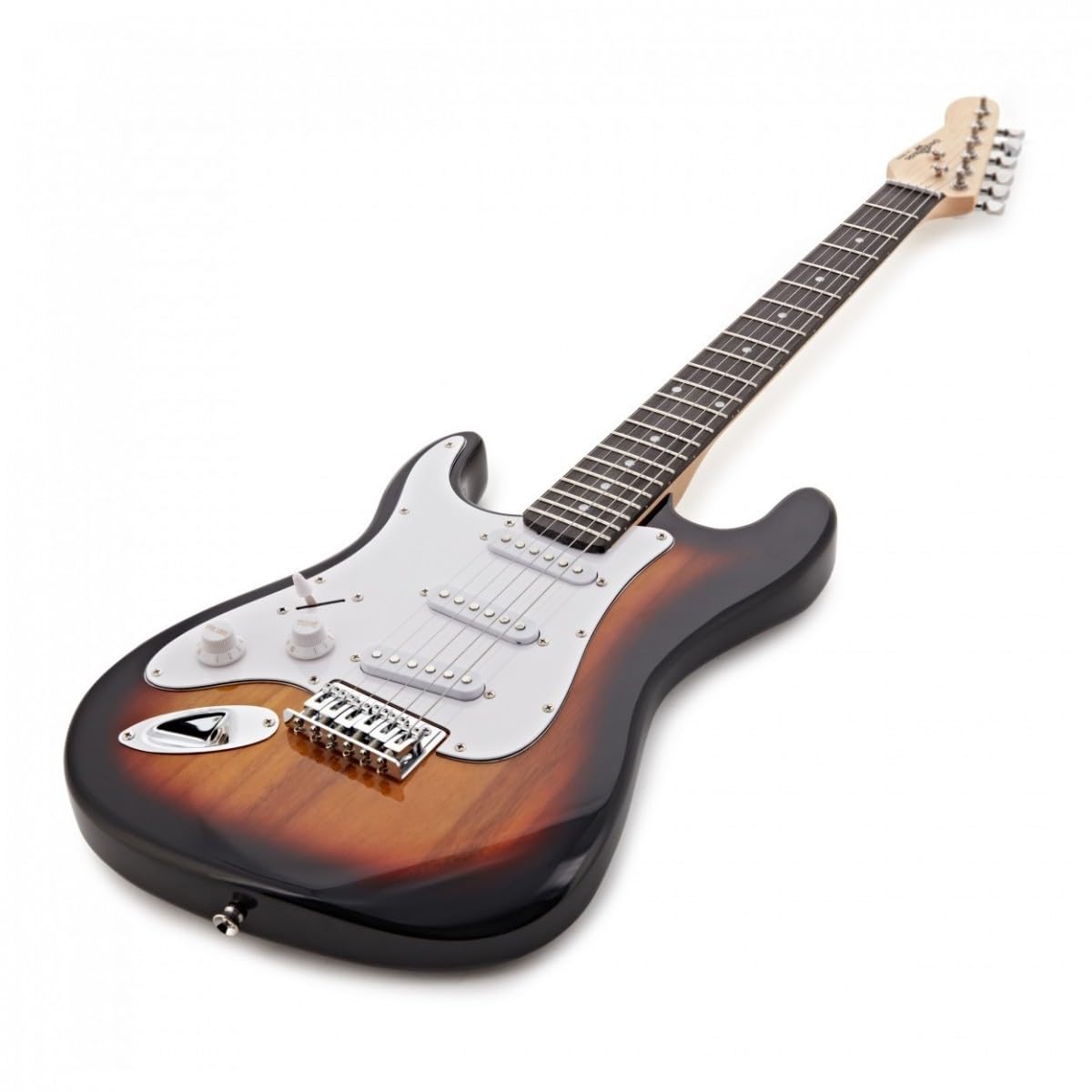 Guitarra eléctrica 3/4 LA para zurdos de Gear4music Sunburst con Amplificador de 10W