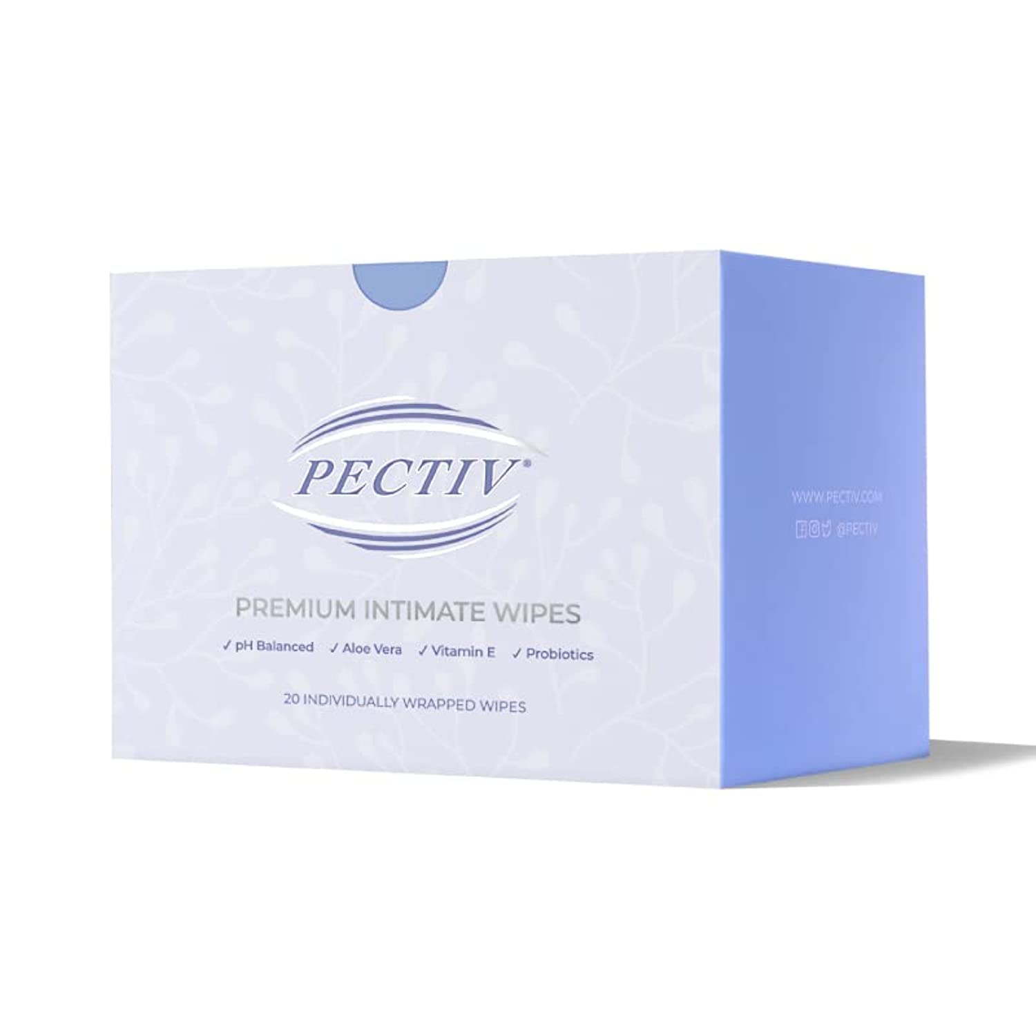 PECTIV Intimate Feminine Wipes with probiotics and pH balanced formula
